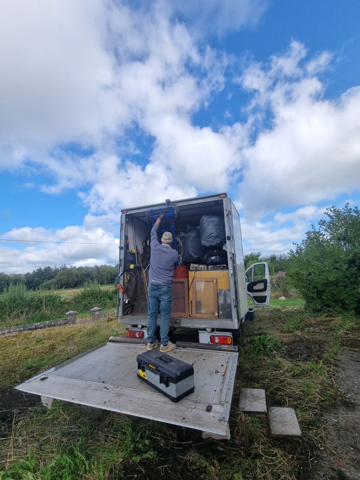 A junk removal team loading a truck during a Dublin property clearout