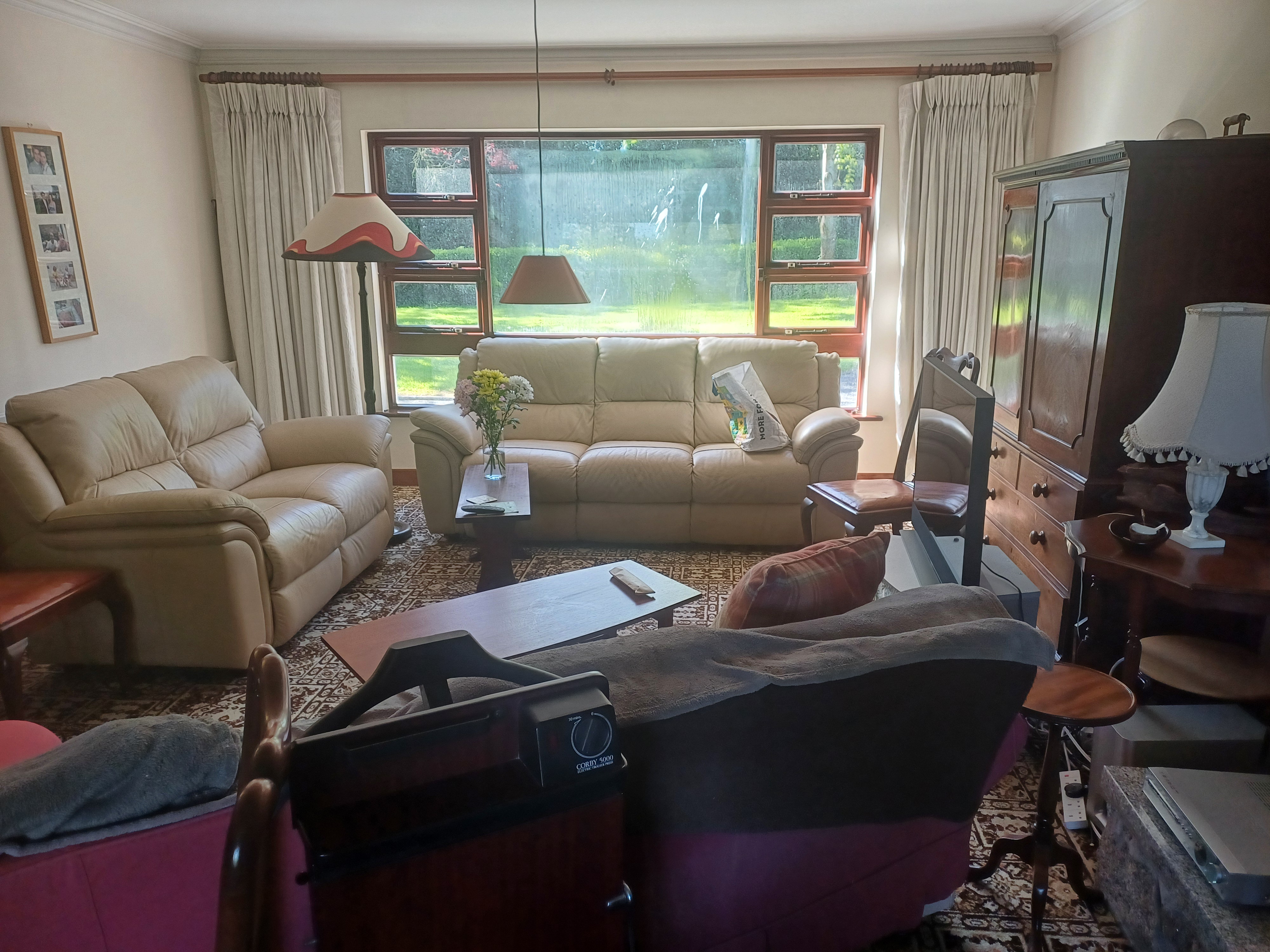 A living room cleared as part of a house clearance