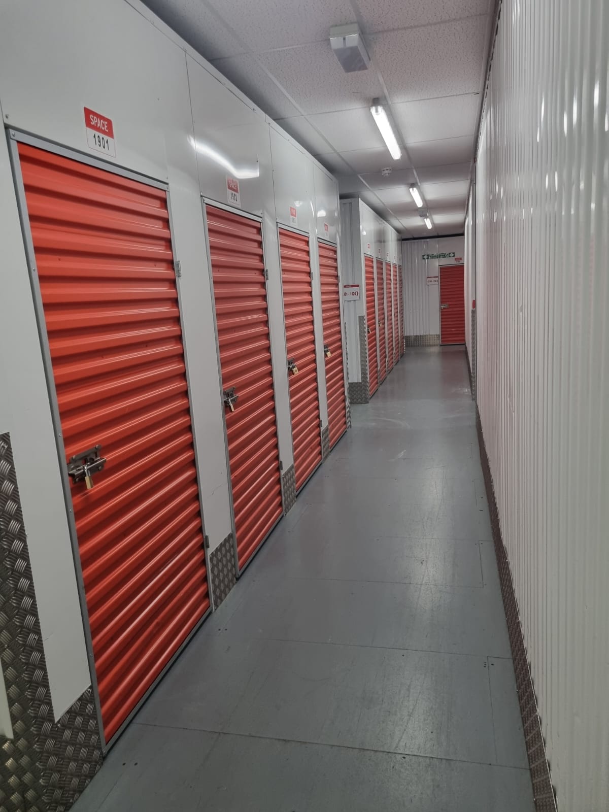 A row of self-storage units cleared by HouseClearances.ie